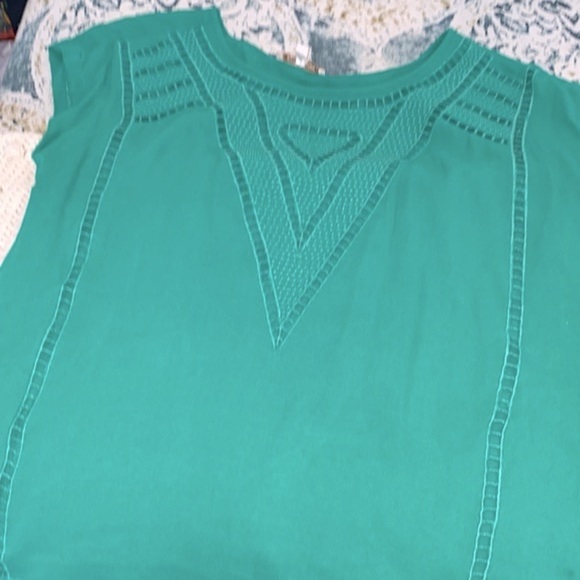 Skies are blue turquoise top size small - Picture 6 of 6